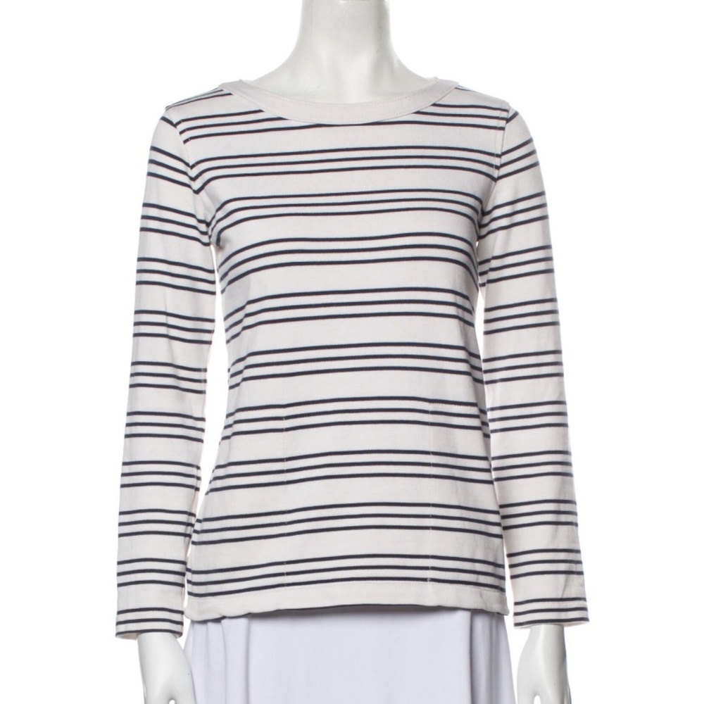 A.P.C Striped Three-Quarter Sleeve with Bateau Neckline